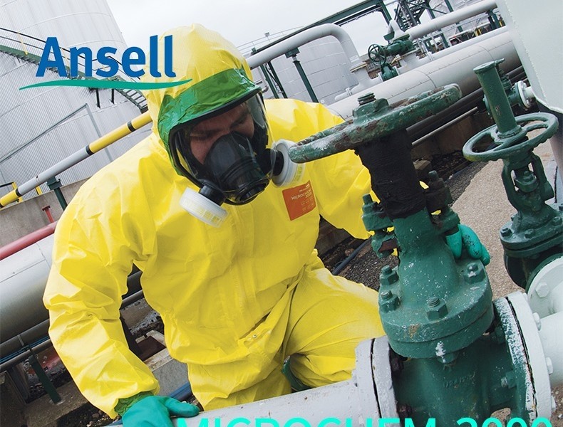 微護佳MC3000YE30-W-99-111-02黃色雙袖連體防化服圖片1