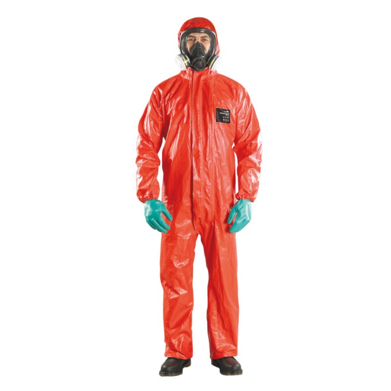 微護(hù)佳CFR RD96-T-99-111-02高亮紅色阻燃防化服圖片1