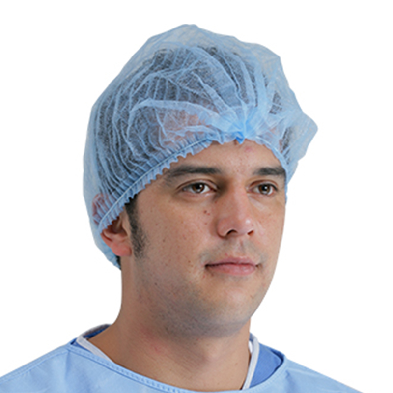 英科MC101001藍色一次性無紡布條形帽圖片