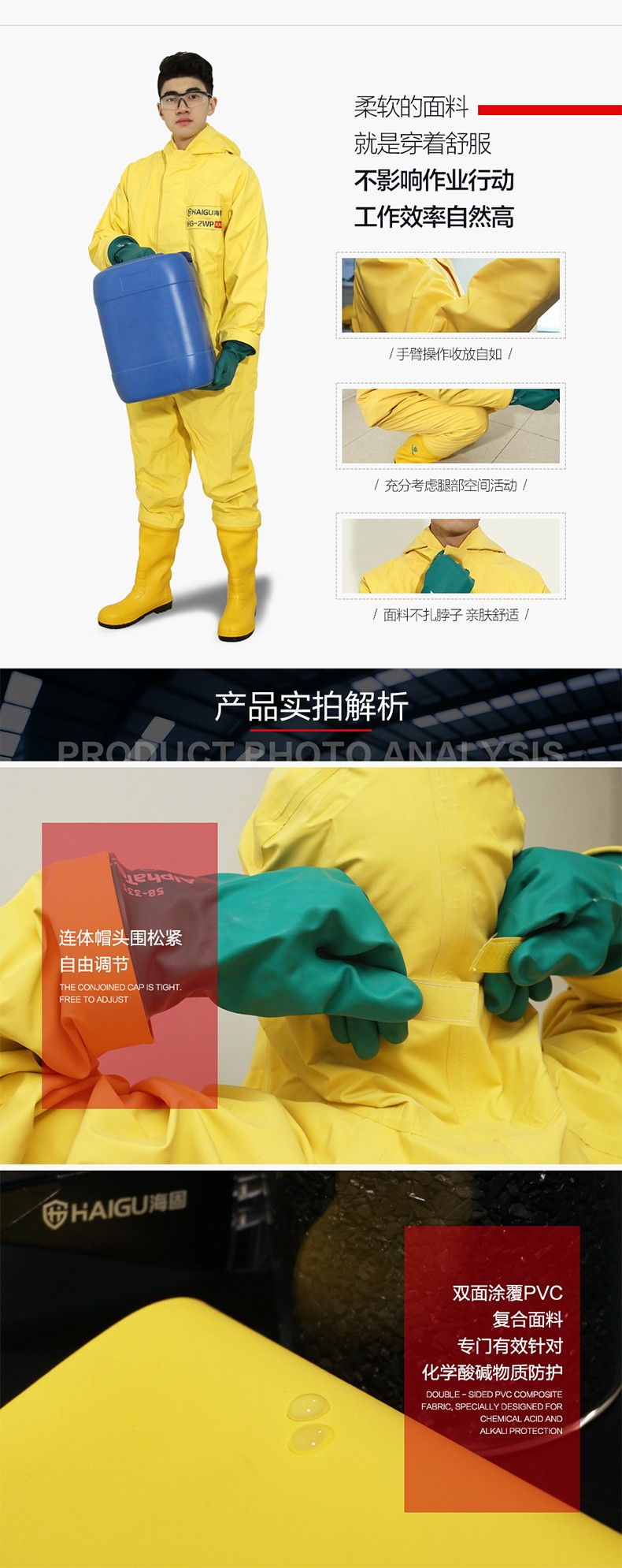 海固HG-2WP半封閉輕型防化服 外置二級防化服圖片2