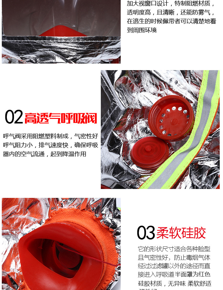 星工XGTS-2過濾式自救硅膠防毒面具圖片4