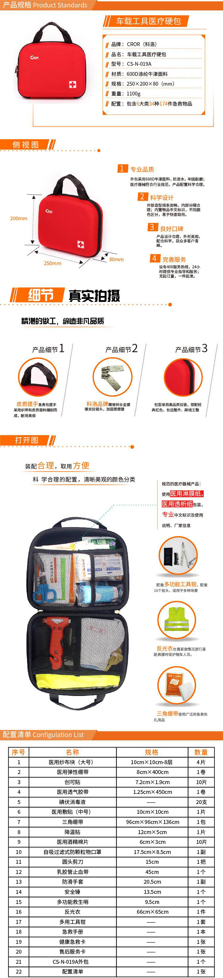 科洛CS-N-019A車用工具醫療硬包圖片