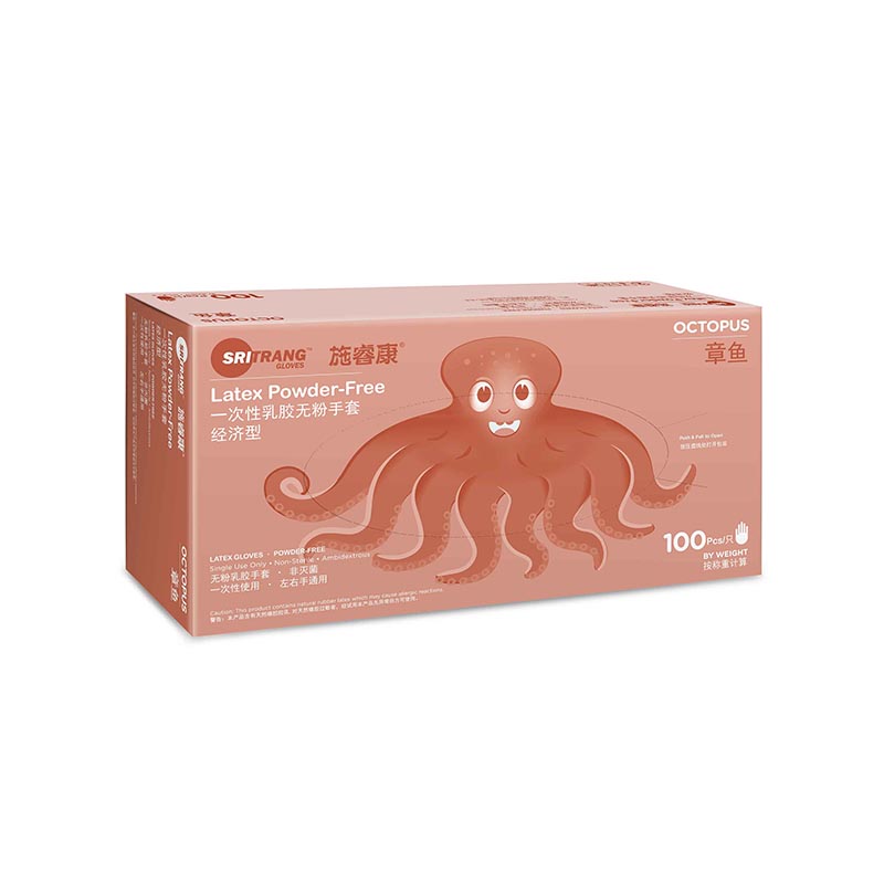 施睿康經(jīng)濟(jì)型一次性乳膠無(wú)粉手套圖片