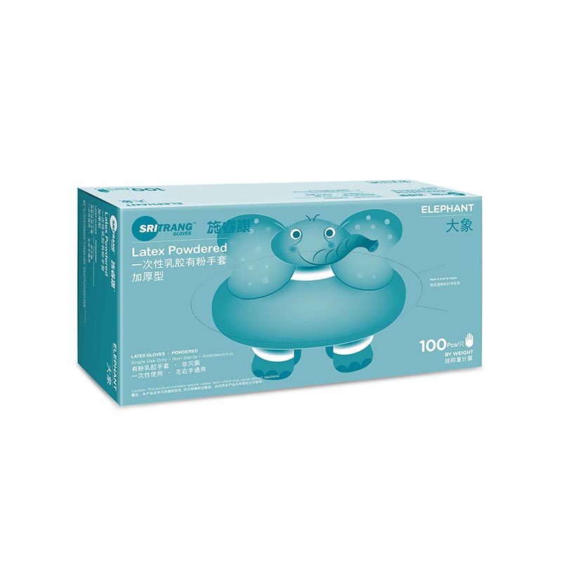 施睿康加厚型一次性乳膠有粉手套圖片