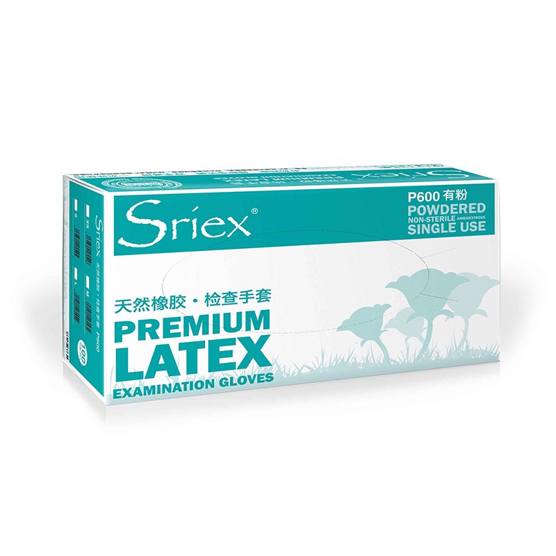 施睿康Sriex P600天然乳膠檢查手套圖片