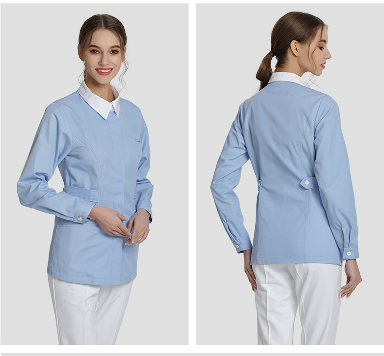 樂倍康NC167湖藍(lán)長(zhǎng)袖護(hù)士服圖片2