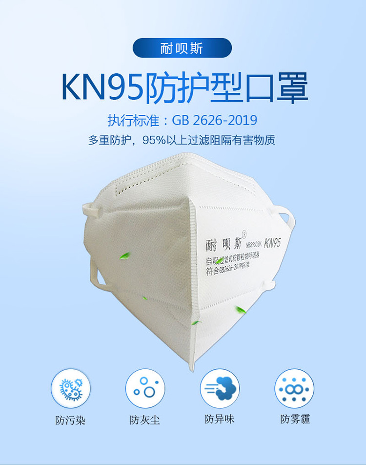 耐唄斯NBS9501K折疊耳戴防塵口罩圖片1