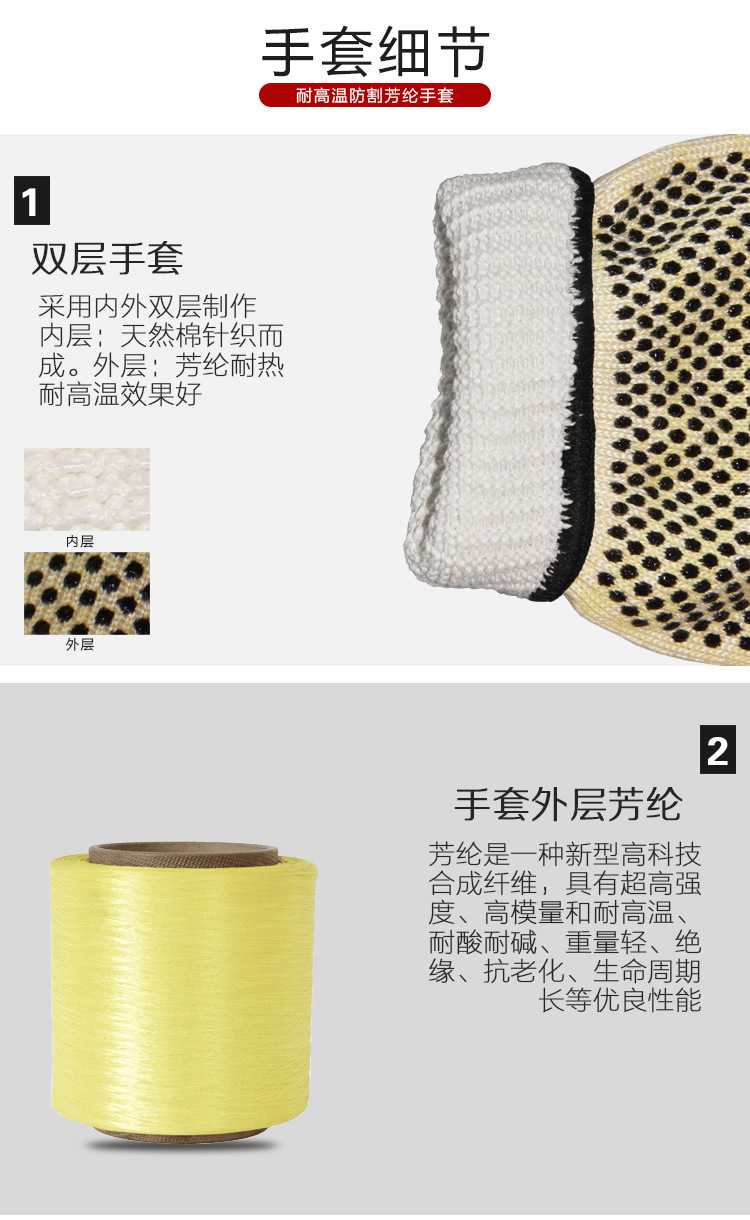 bestop倍護(hù)F5027芳綸阻燃耐高溫手套3