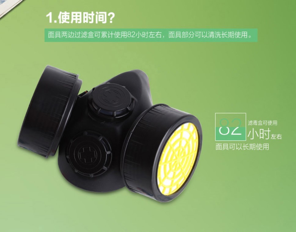 藍鷹NP306橡膠雙濾盒半面罩防毒面具圖片11