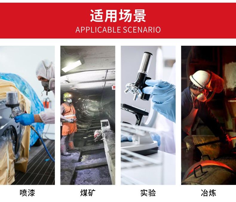 定和DH20126硅膠雙濾盒半面罩防毒面具