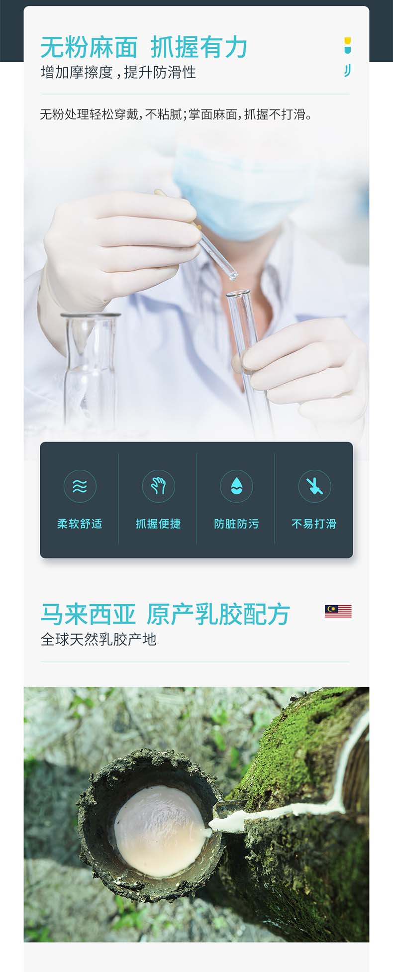友利格舒適COMFORT C05XTDW一次性無粉優等乳膠檢查手套