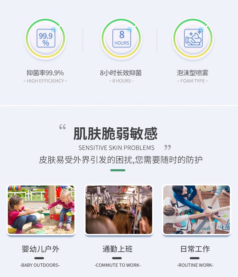 霍尼韋爾MACMOLY泡沫型小8皮膚抑菌噴霧3