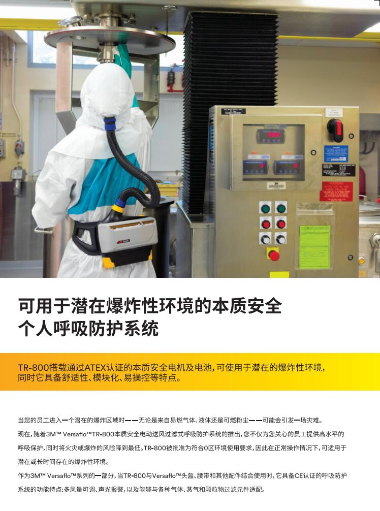 3M TR-819A本質(zhì)安全電動(dòng)送風(fēng)呼吸器套裝圖片1