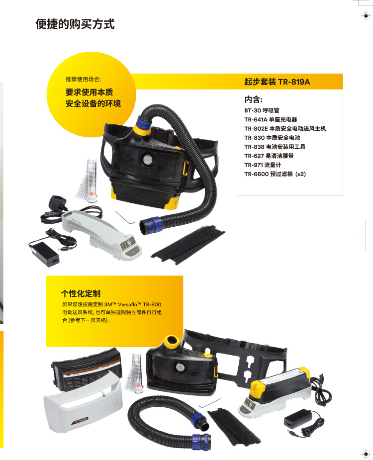 3M TR-819A本質(zhì)安全電動(dòng)送風(fēng)呼吸器套裝圖片4