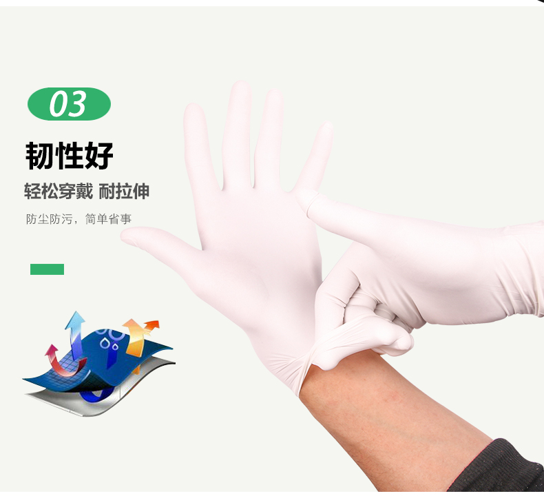 金佰利Kimtech金特HC61010 G3白色丁腈手套XS圖片8