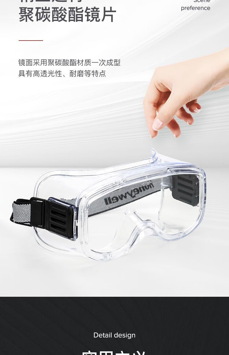 霍尼韋爾200500 LG200A透明防霧護目鏡鏡片圖片9