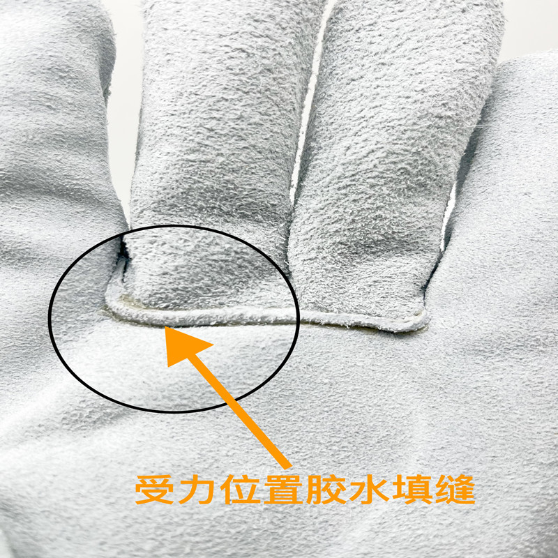 威仕盾G-1649L牛二層皮雙層電焊手套圖片7