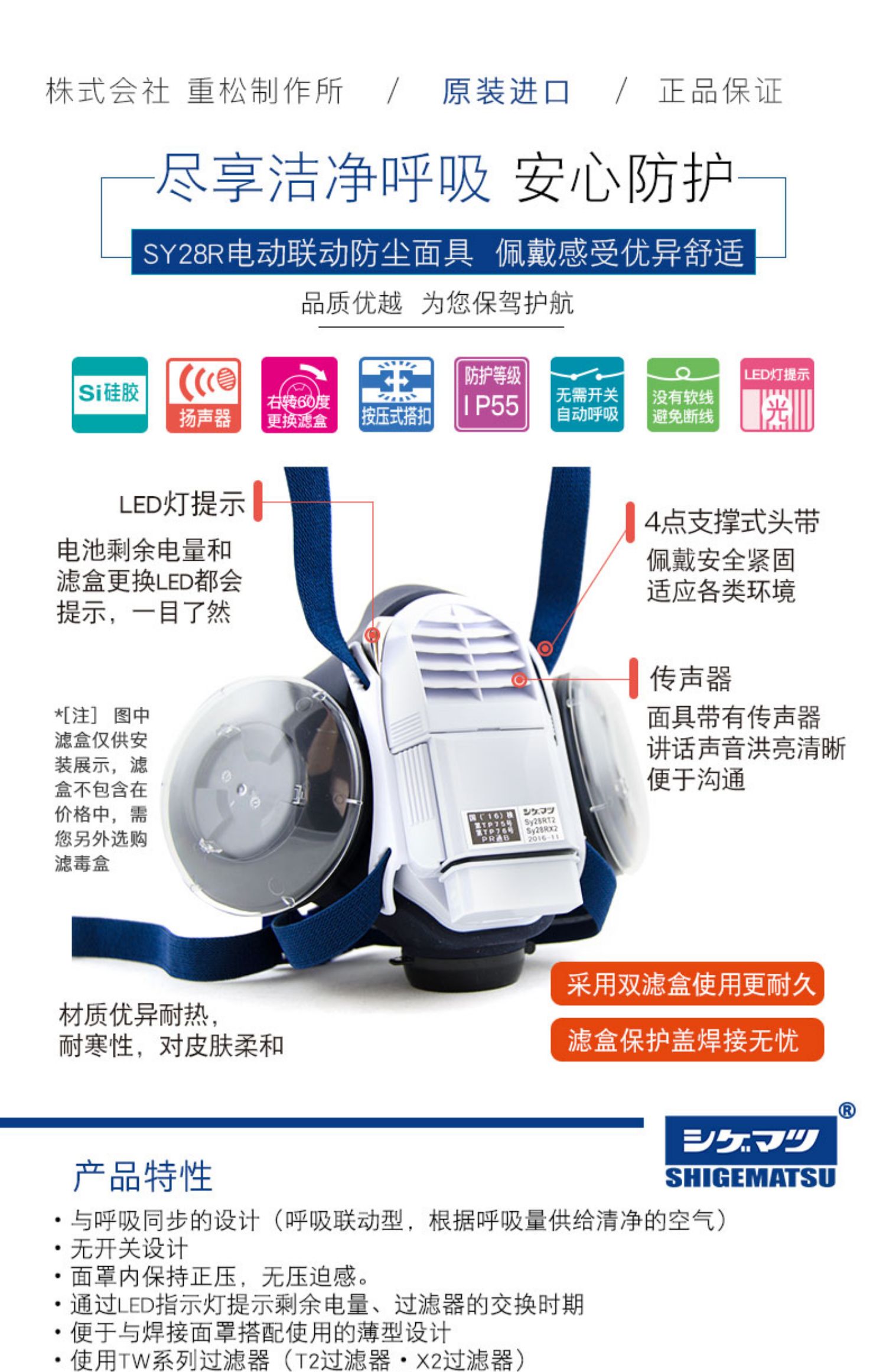 重松SY28R電動防塵面具1