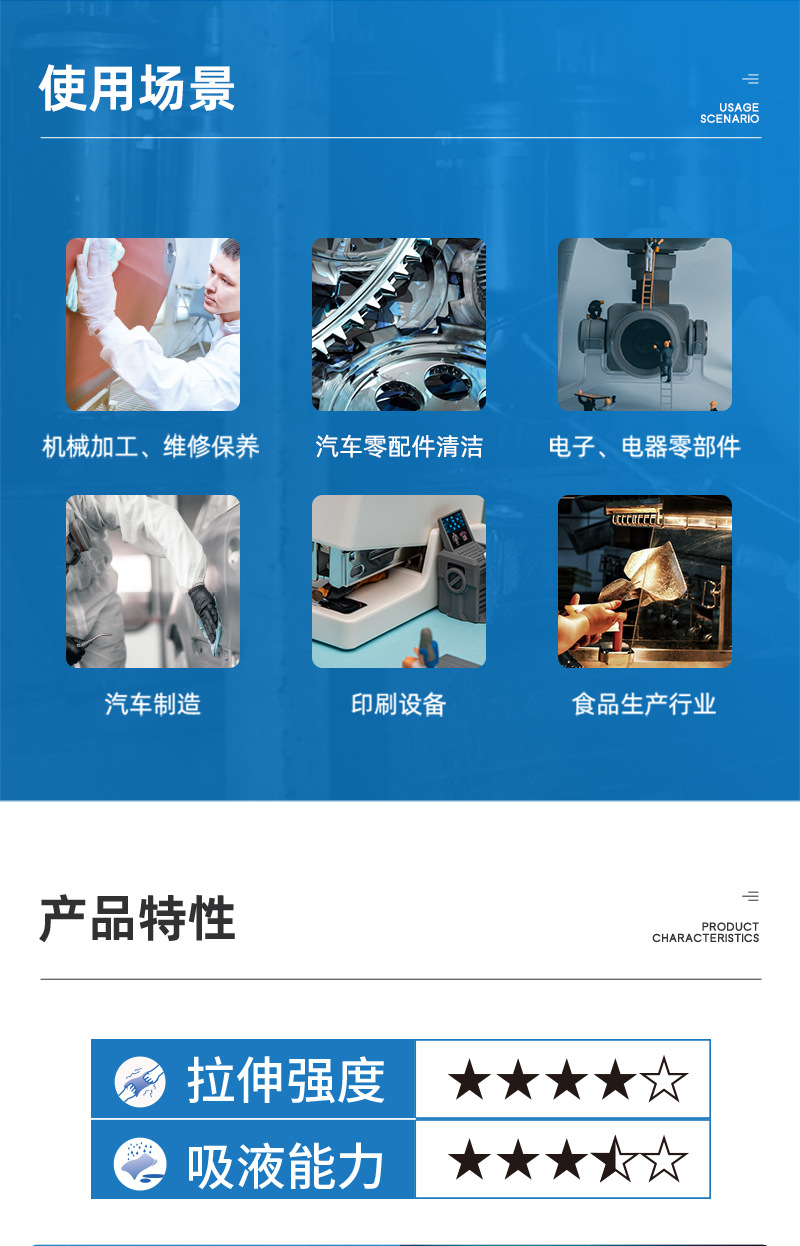 捷易明FB240無塵擦拭Dupont杜邦紙卷狀多用途工業擦拭布3