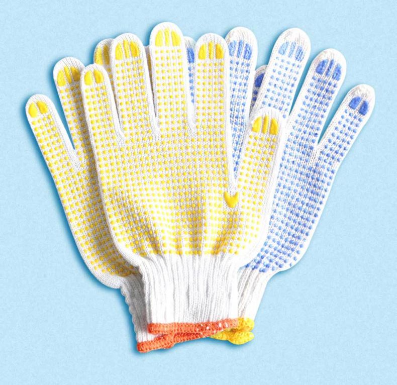 漢盾HD-720G-10掌面點塑滌棉勞保手套2