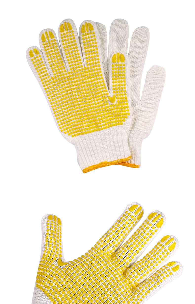 漢盾HD-750G-7掌面點塑滌棉紗線勞保手套6