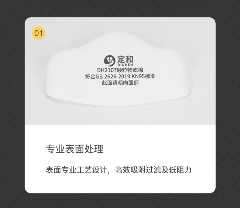 定和DH2107顆粒物濾棉KN95過濾棉4