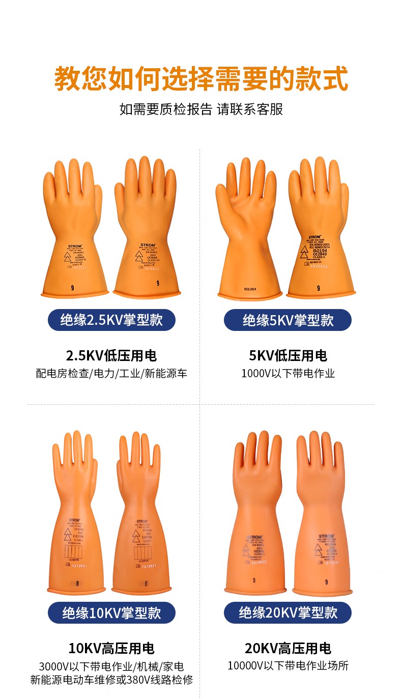0LO-100/SI-280 STROM乳膠絕緣手套4