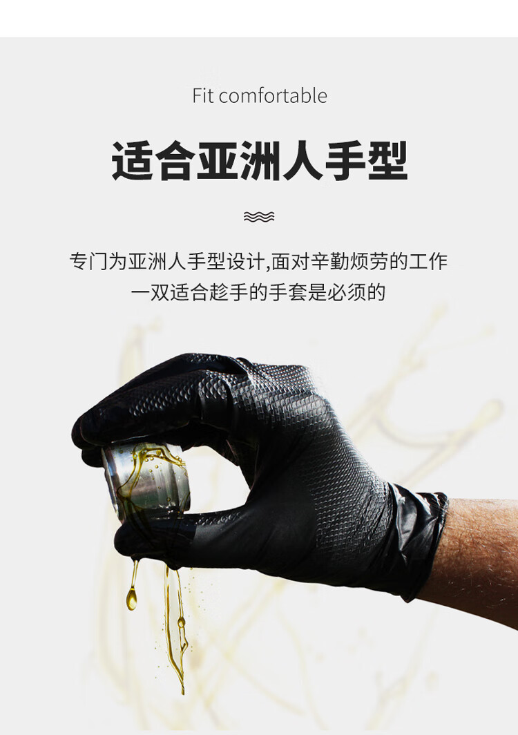 PIP 67-246 Grippaz靈巧型魚鱗紋限次性丁腈手套5