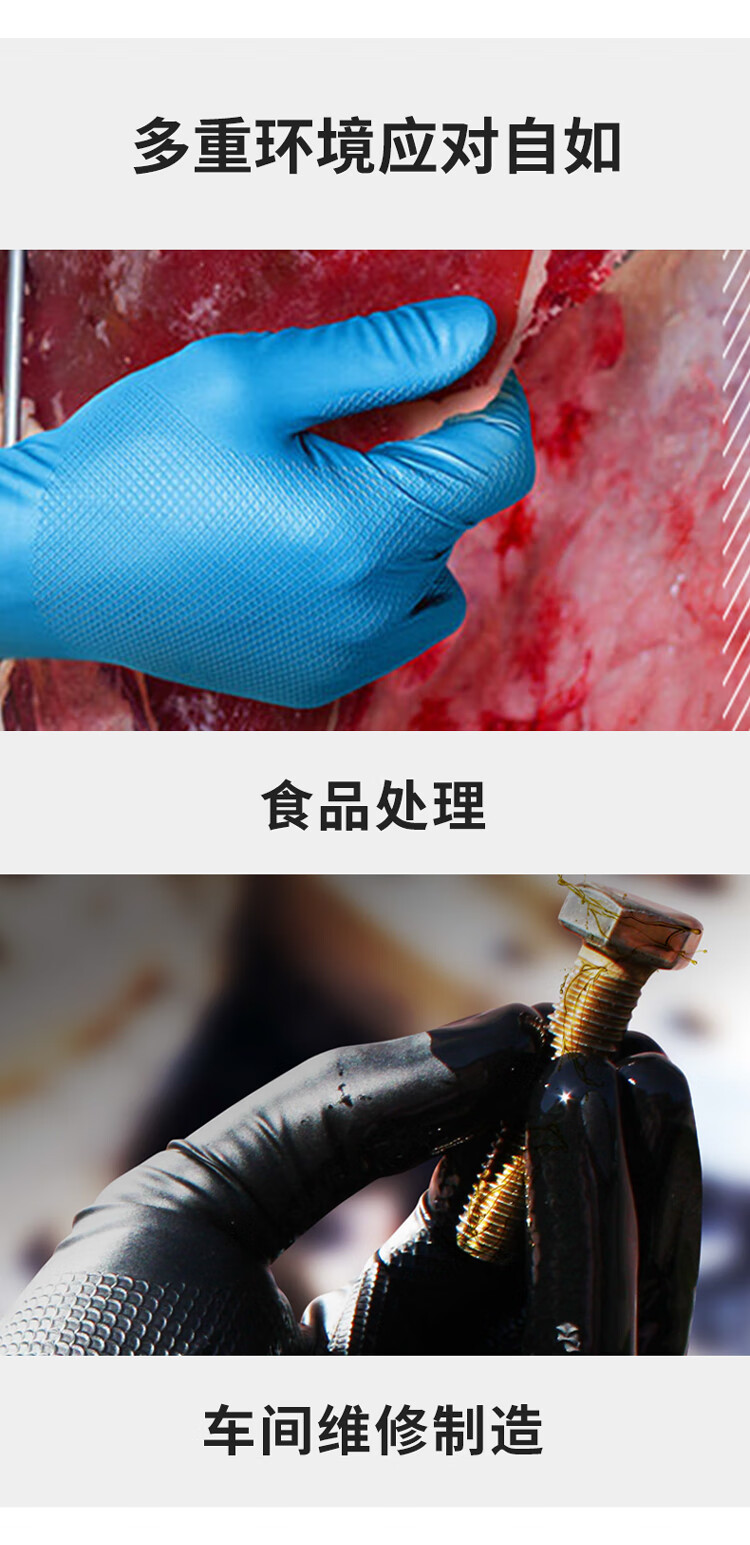 PIP 67-246 Grippaz靈巧型魚鱗紋限次性丁腈手套7