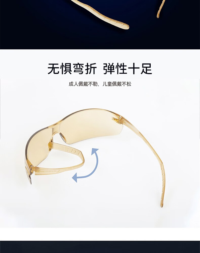 代爾塔101145 HELIUM DETECTABLE可探測款防霧防刮防沖擊安全防護(hù)眼鏡6