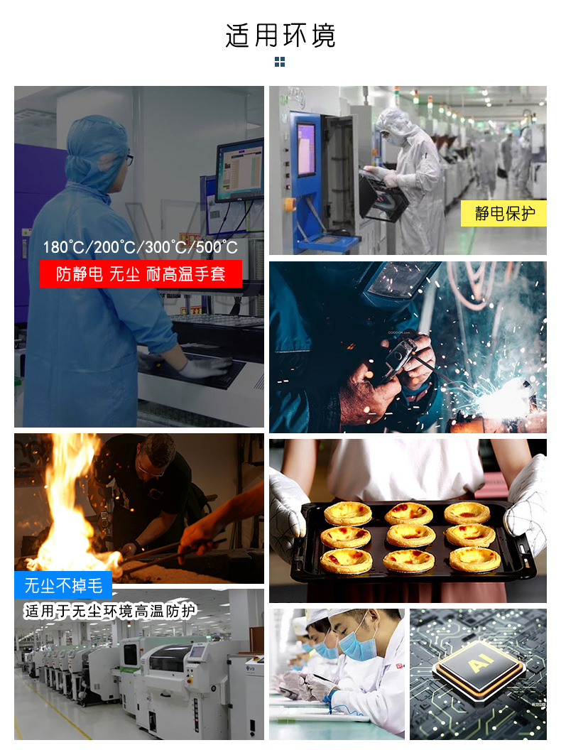 定和DH6223無塵隔熱耐高溫手套4