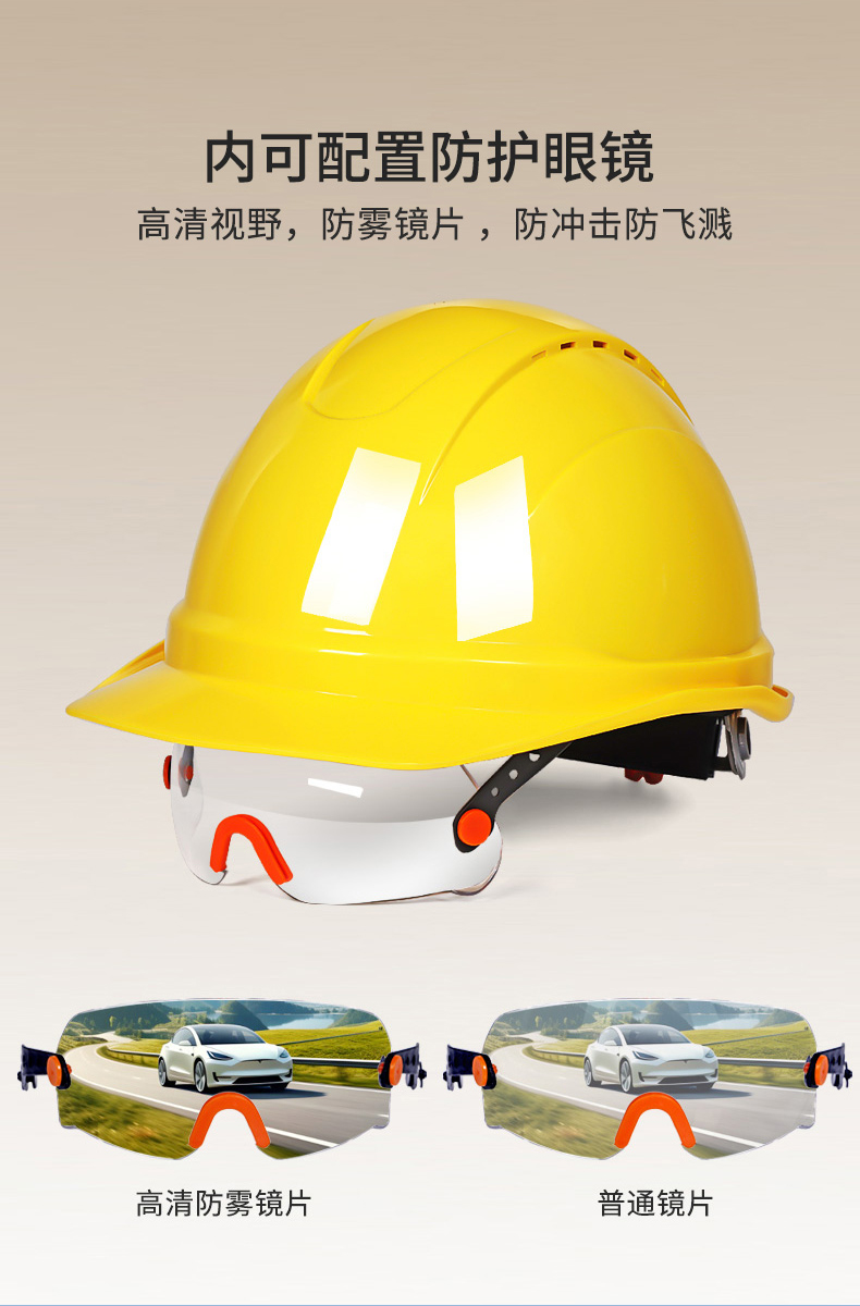 定和DH3021內置護目鏡帶透氣孔ABS安全帽4