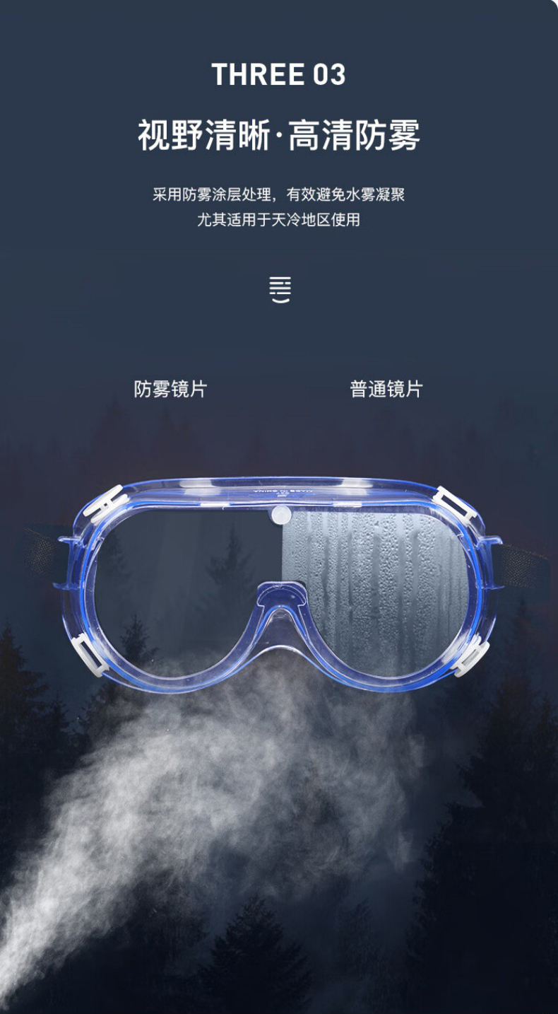 定和DH4022抗沖擊防霧多功能安全防護(hù)護(hù)目鏡5