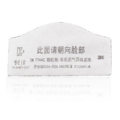 3M7744C濾棉防有機(jī)蒸氣異味KN95過(guò)濾棉