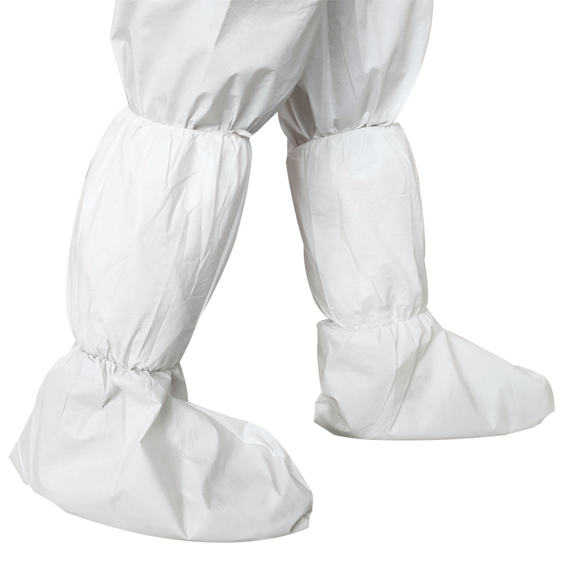 定和DH5110白色長筒雙筋覆膜無紡布靴套