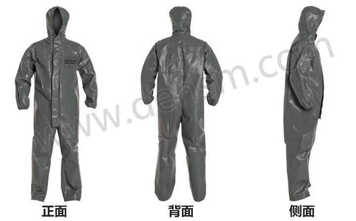 杜邦Tychem ThermoPro阻燃化學(xué)防護(hù)服圖片-正面、反面及側(cè)面
