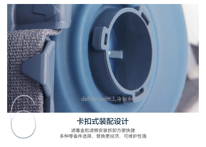 3M7502+6004防氨氣甲胺防毒面具濾毒盒卡扣式裝配