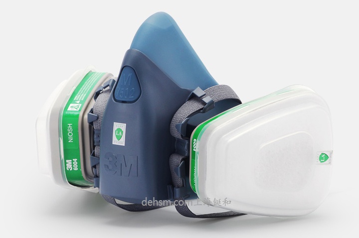 3M7502+6004防氨氣甲胺防毒面具圖片-側(cè)面