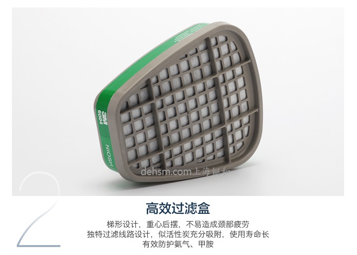 3M7502+6004防氨氣甲胺防毒面具濾毒盒