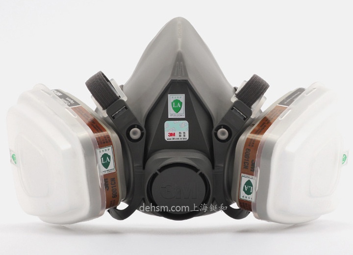 3M6200+6001防有機氣體防毒面具圖片-正面
