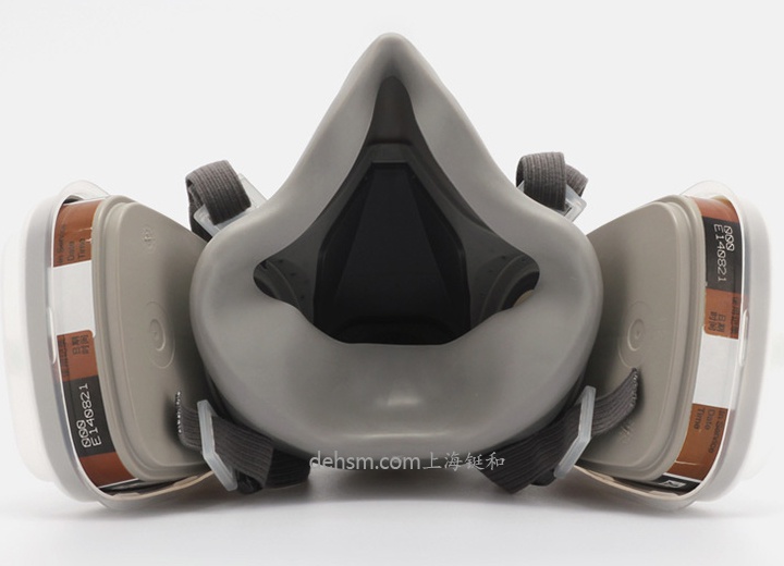 3M6200+6001防有機氣體防毒面具圖片-反面