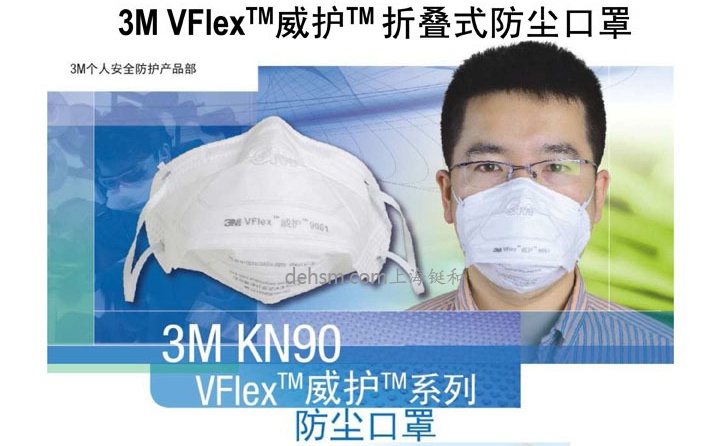 3M KN90 VFlex威護折疊式防塵口罩性能介紹