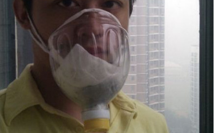 簡易防毒面具制作完成后的示意圖