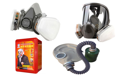 過濾式防毒面具包含的種類圖示
