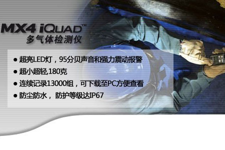 專業的四合一便攜式氣體檢測儀圖片