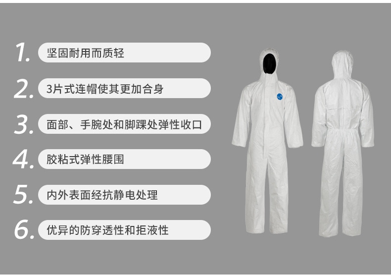 杜邦Tyvek400連體防護服TBM001特點