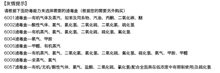 3M7800全面罩濾毒盒性能說明