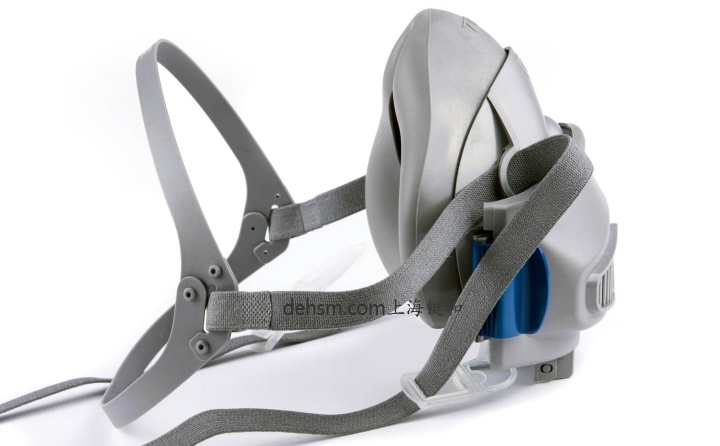 3M7771硅膠半面罩防塵面具圖片-側面