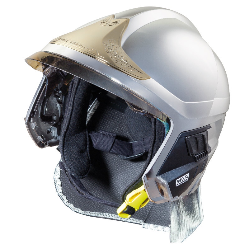 梅思安10166659鎳色消防頭盔圖5