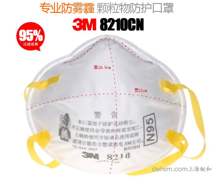 3M8210N95防塵口罩能防pm2.5